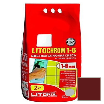 

Затирка Litokol цементная Litochrom 1-6 C.200 Венге 2кг