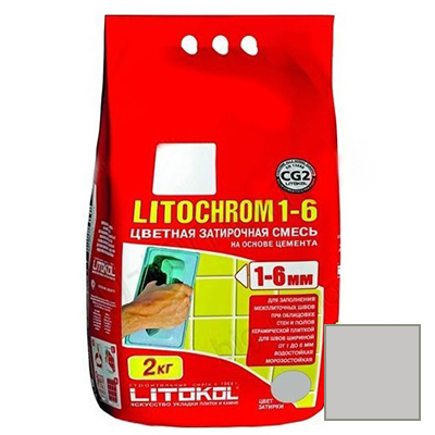 

Затирка Litokol цементная Litochrom 1-6 C.30 Жемчужно-Серый 2кг