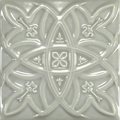 

Керамическая плитка Amadis Antique Crackle Deco Relieve Greengreycrack Декор 15х15