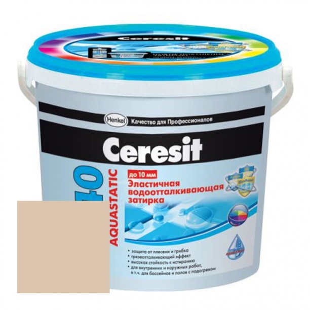 

Затирка Ceresit СЕ 40/2 Aquastatic водоотталкивающая Латте 42 (2 кг)