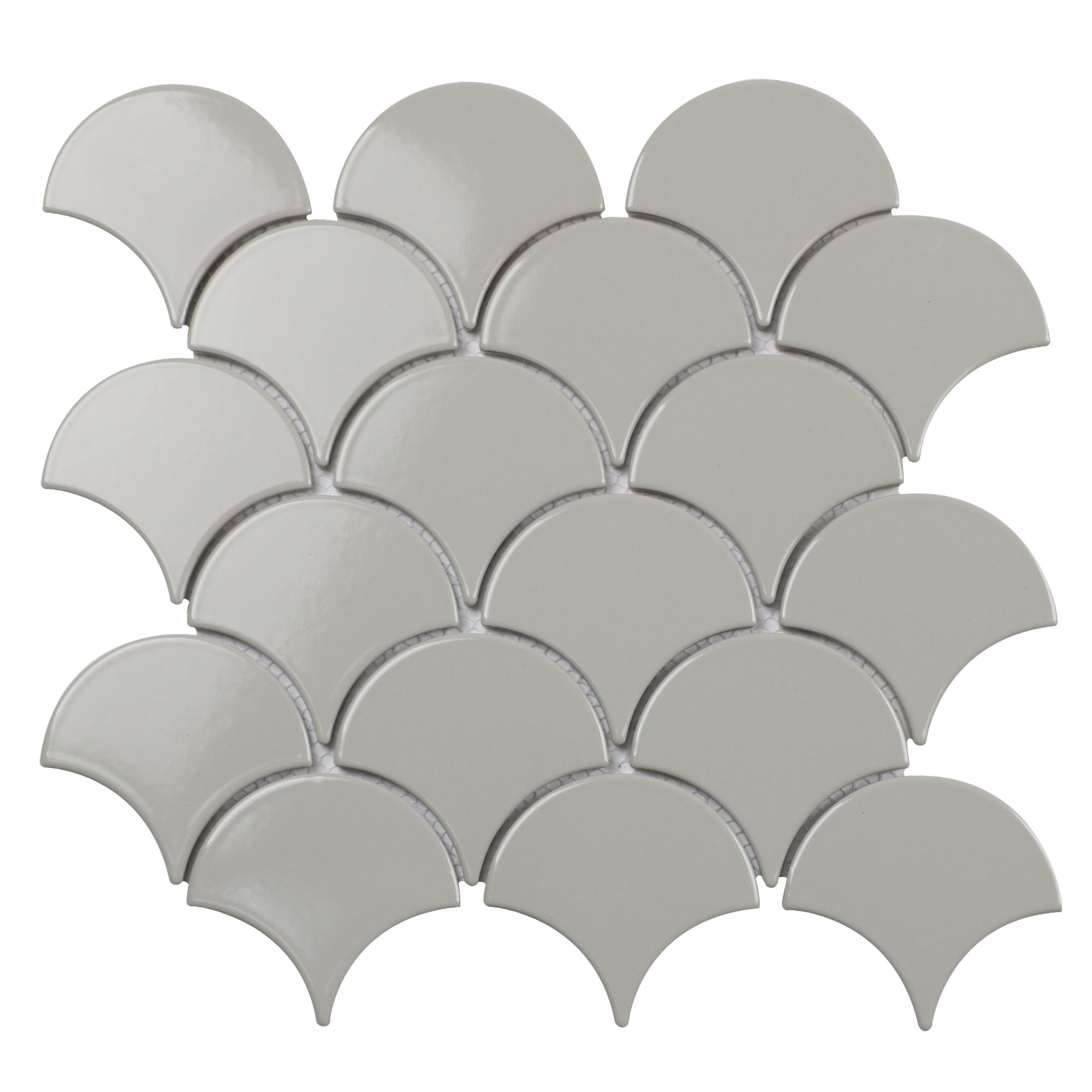 

Керамическая Мозаика Starmosaic Fan Shape Light Grey Glossy (BF1912) 29,3х27,4х6