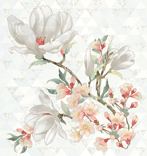 

Керамическая плитка Керлайф Primavera Magnolia Bianco панно 75,3x70,9