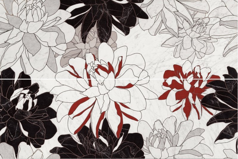 

Керамогранит Piemme Majestic 02648 Jewel Flowers Ret декор 40x120