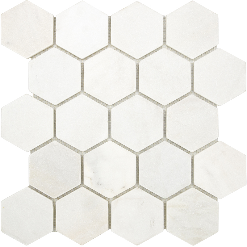 

Мозаика из нат. мрамора Starmosaic Hexagon VMw Tumbled 30,5х30,5 (64x74)