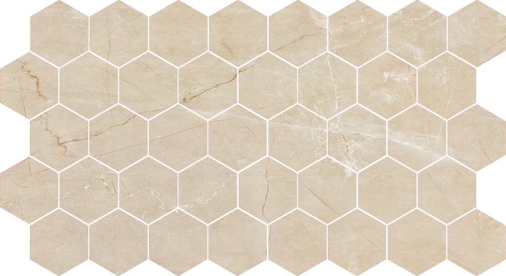 

Мозаика Caramelle Marble Porcelain Nuvola Beige Pol Hexagon 26,7x30,8