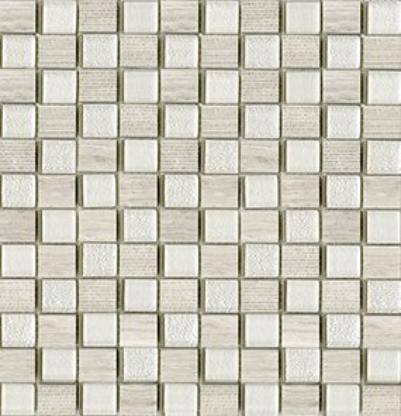 

Керамическая плитка Lantic Colonial Mosaico Time Text Silver Wood Мозаика 29,5x28,5