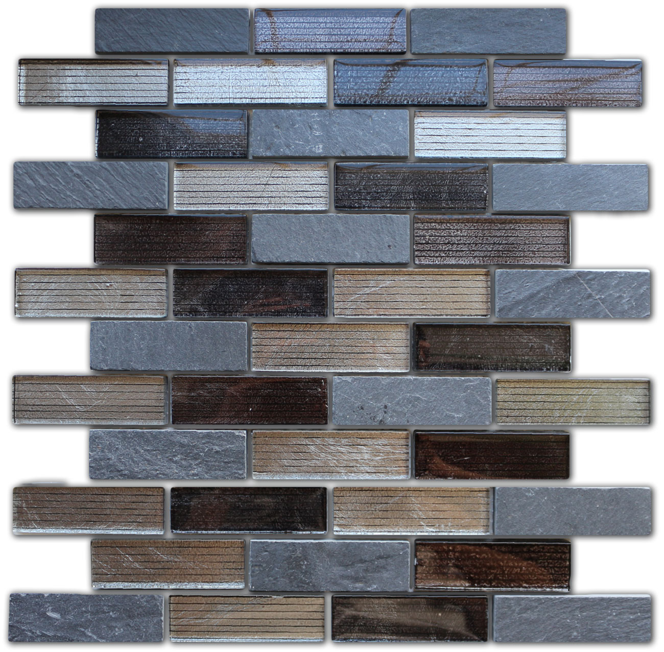 

Мозаика Caramelle Mosaic Naturelle Alcantara nero (2,3x7,3) 26x29,8