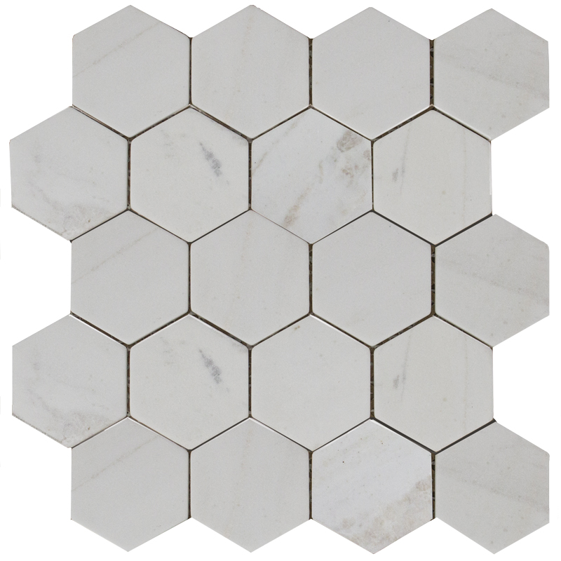 

Мозаика из нат. мрамора Starmosaic Hexagon MwP 27х30,5 (7,4x7,4)