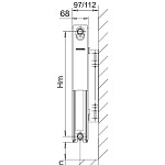 Стальные панельные радиаторы с нижним подключением Rommer Ventil тип 21 высота 200