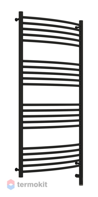Электрический полотенцесушитель Сунержа Богема 3.0 выгнутая 1200x600 МЭМ Пр. матовый черный арт. 31-5803-1260