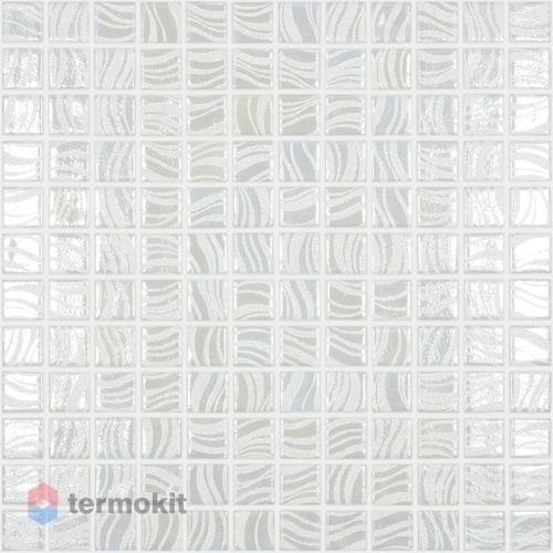 Мозаика Стеклянная Vidrepur Glitter White №7802 (на сетке) 31,7x31,7 (25x25)