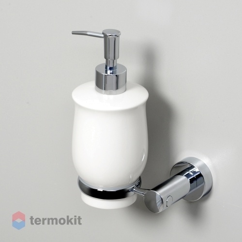 Дозатор для жидкого мыла WasserKRAFT хром/белый K-24299