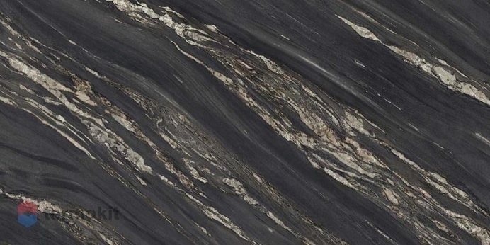 Керамогранит Ariostea Marmi (6mm) Tropical Black Lev Silk 75x150