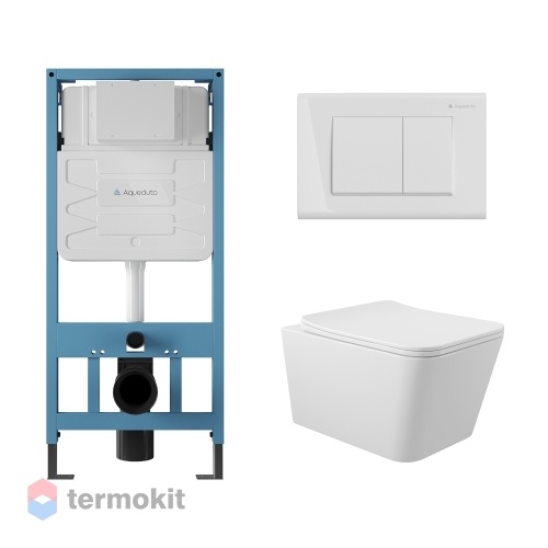 Комплект инсталляции с подвесным унитазом и клавишей Aqueduto TECNICA/QUADRADO/MACIO AQDS012