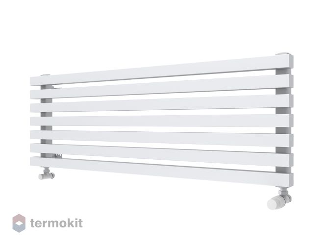 Стальной трубчатый радиатор КЗТО QUADRUM 40 H 300 белый муар / 4 секции с нижним правым подключением