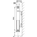 Стальные панельные радиаторы с боковым подключением Rommer Compact тип 21 высота 300