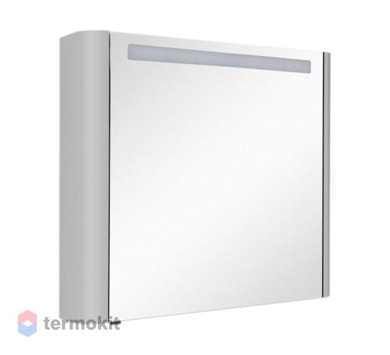 Зеркальный шкаф AM.PM Sensation 80 с подсветкой текстурированный шпон M30MCR0801FG правый серый шелк