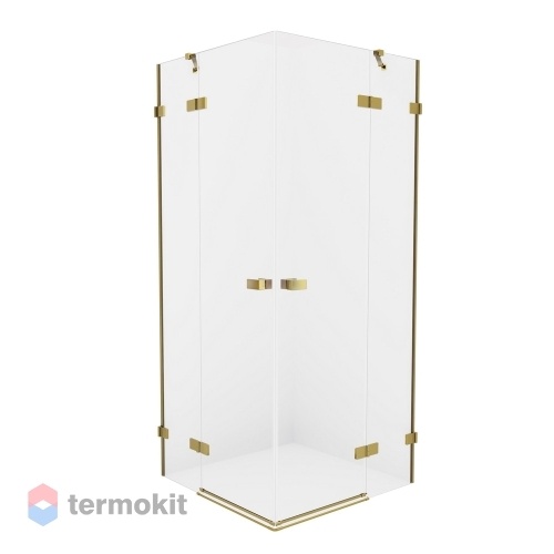 Душевой уголок NEW TRENDY AVEXA Gold 2000x1100x900 брашированное золото EXK-1882