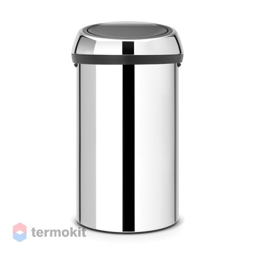 Мусорный бак Brabantia Touch Bin 60 л Стальной полированный 402609