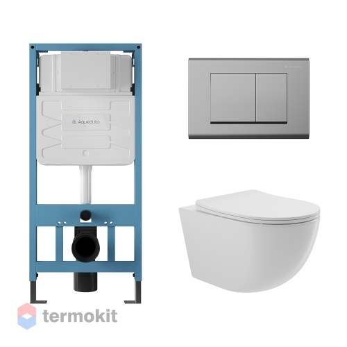 Комплект инсталляции с подвесным унитазом и клавишей Aqueduto TECNICA/QUADRADO/OVO AQDS024