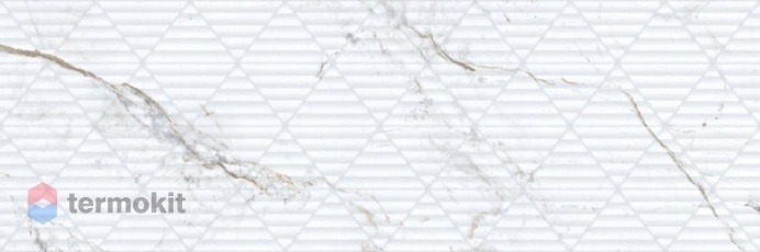 Керамическая плитка Porcelanite Dos Iguazu 9547 White Relieve настенная 30х90 