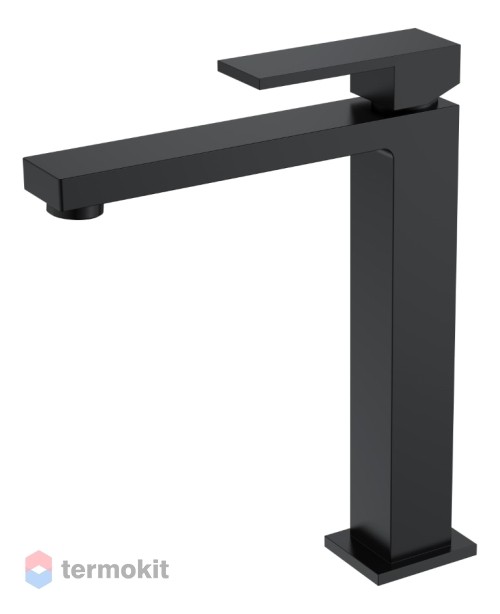 Смеситель для раковины высокий Boheme Qubic Matt Black 472-B