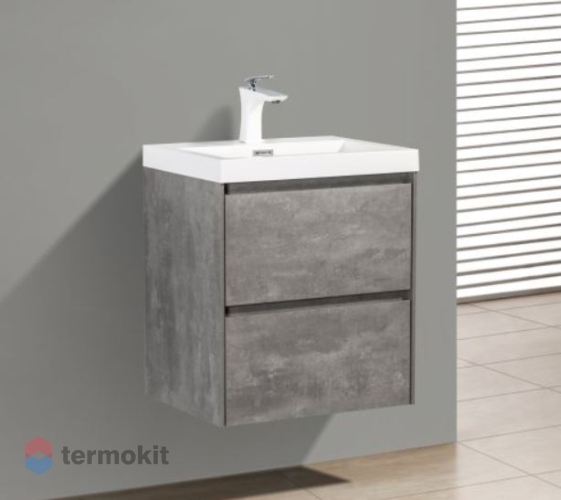 Тумба под раковину Belbagno Pietra 50 подвесная Stucco Cemento PIETRA MINI-500-2C-SO-SCM