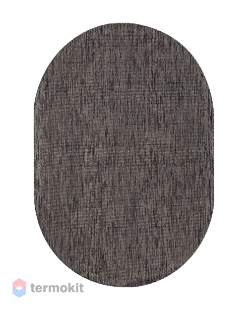 Ковёр Merinos Vegas 160x230 овальный тёмно-серый/чёрный S008