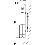 Стальные панельные радиаторы с нижним подключением Rommer Ventil тип 22 высота 400
