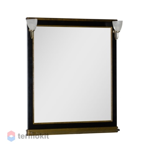 Зеркало Aquanet Валенса 100 черный краколет/золото 00180294