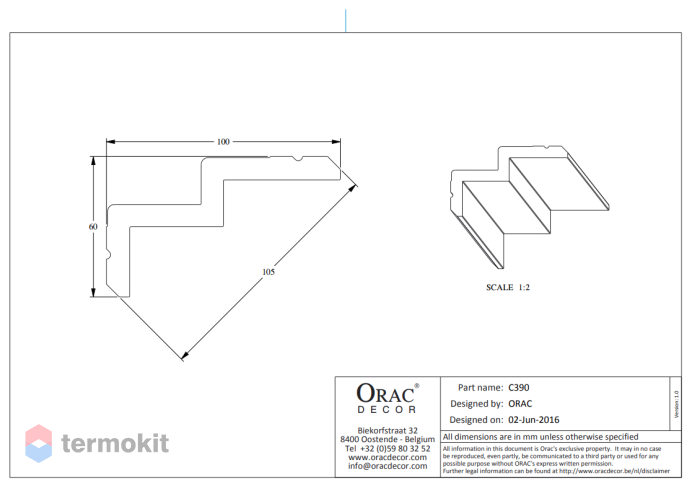 Карниз orac c390