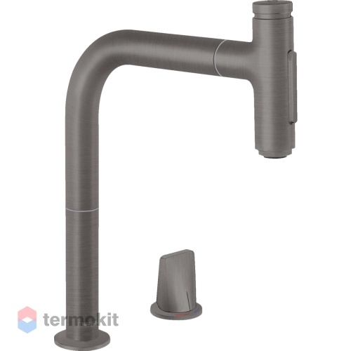 Смеситель для кухни Hansgrohe Metris Select M71 шлифованный черный 73818340