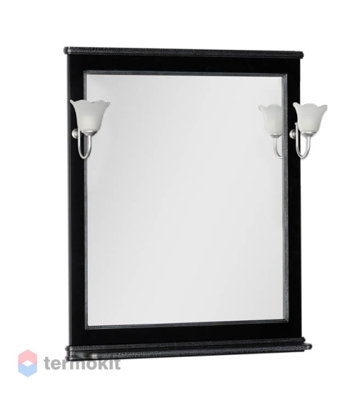 Зеркало Aquanet Валенса 80 черный краколет/серебро 00180299