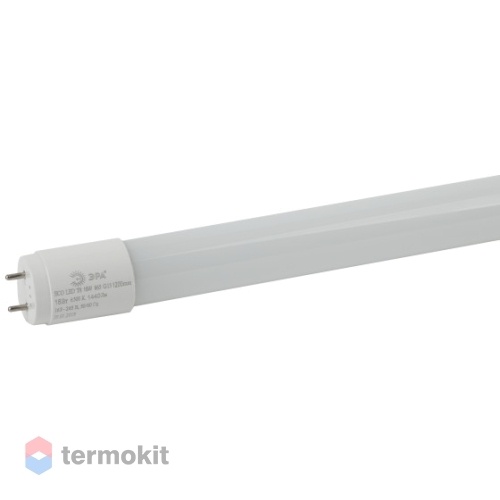Лампа светодиодная ЭРА ECO LED T8-18W-865-G13-1200mm диод,трубка стекл,18Вт,хол,неповоротный G13, 10 шт