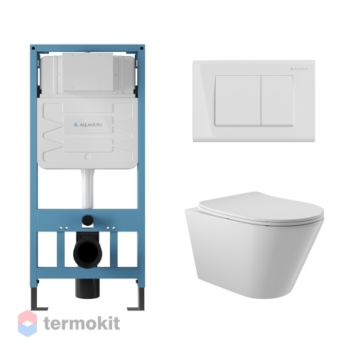Комплект инсталляции с подвесным унитазом и клавишей Aqueduto TECNICA/QUADRADO/CONE AQDS011