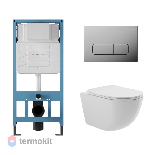 Комплект инсталляции с подвесным унитазом и клавишей Aqueduto TECNICA/FORMA/OVO AQDS030