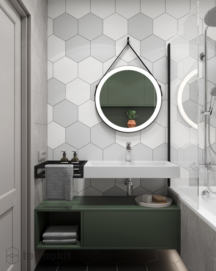 Зеленая ванная: фото реальных идей интерьера и описание вариантов дизайна