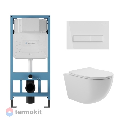 Комплект инсталляции с подвесным унитазом и клавишей Aqueduto TECNICA/RETANGULO/OVO AQDS025