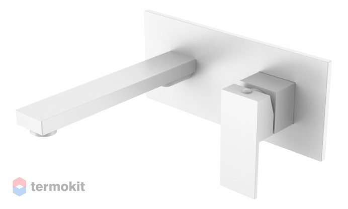 Встраиваемый смеситель для раковины Boheme Qubic Matt White 475-MW