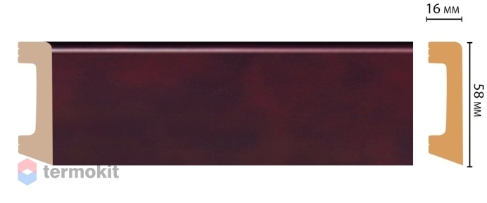 Плинтус цветной Decomaster D234-62 ДМ