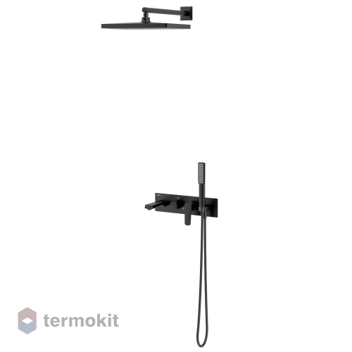 Душевой комплект скрытого монтажа TESKA LIFE черный AS3180