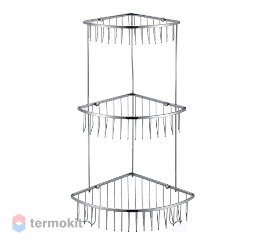 Полка решетка угловая тройная Savol хром S-002514-3