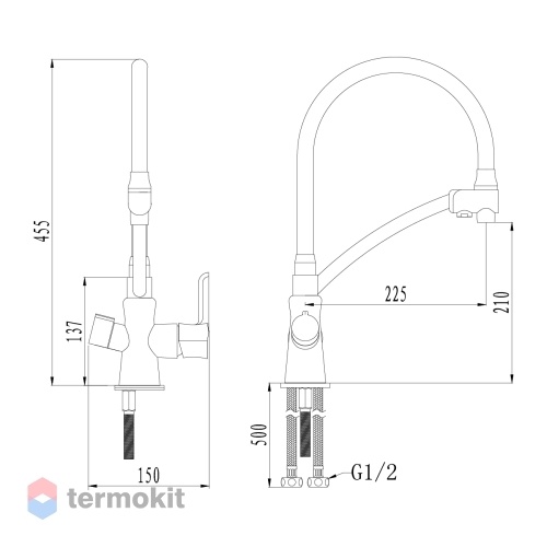 Смеситель для кухни lemark comfort lm3070c white