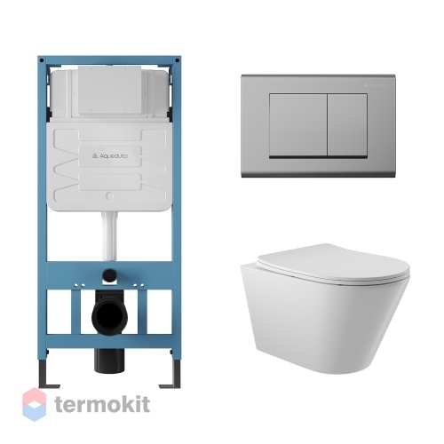 Комплект инсталляции с подвесным унитазом и клавишей Aqueduto TECNICA/QUADRADO/CONE AQDS017