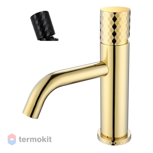 Смеситель для раковины Boheme Stick gold diamond black 121-GB