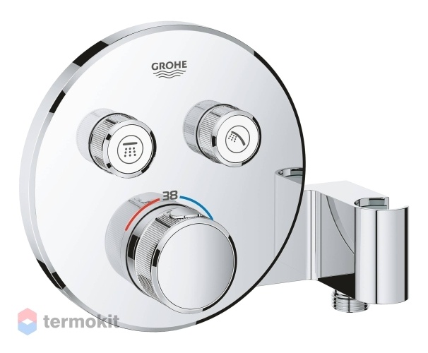 Встраиваемый смеситель для душа GROHE SmartControl с термостатом для 2 потребителей и шланговым подключением хром 29120000