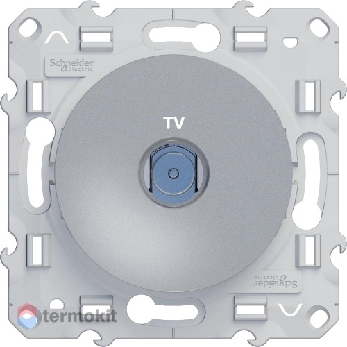 Розетка телевизионная TV Schneider Electric Odace Шнайдер Электрик Одас Алюминий S53R445