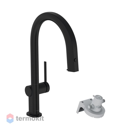 Смеситель для кухни Hansgrohe Aqittura M91 черный матовый 76803670