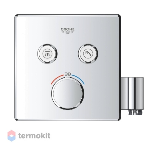 Встраиваемый смеситель для душа GROHE SmartControl с термостатом для 2 потребителей и шланговым подключением хром 29125000