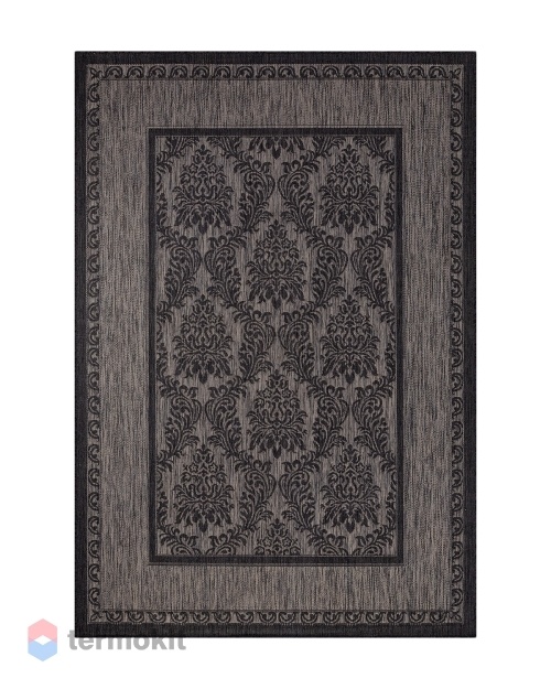 Ковёр Merinos Vegas 100x200 прямоугольный тёмно-серый/чёрный S001